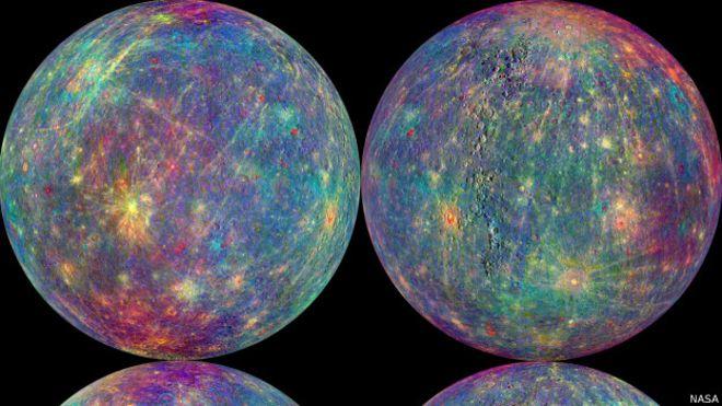 Espectacular foto de Mercurio tomada por el Messenger antes de estrellarse