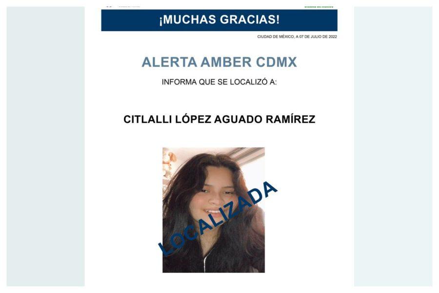 Autoridades localizan con vida a Citlalli, adolescente que estaba desaparecida en la CDMX
