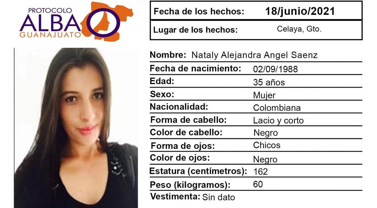 Nataly Alejandra salió de Colombia buscando trabajo y desapareció en Celaya, Guanajuato, hace dos semanas