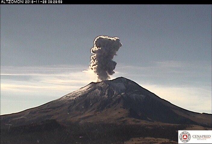La impresionante explosión del Popocatépetl, vista desde Puebla