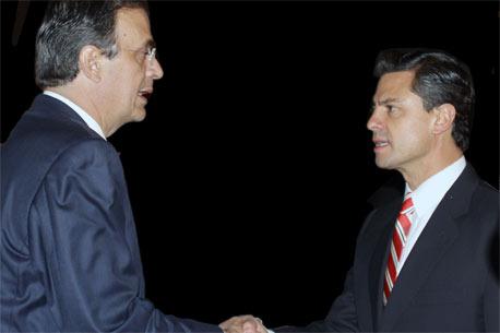Pactan Ebrard y Peña Nieto rumbo a 2012