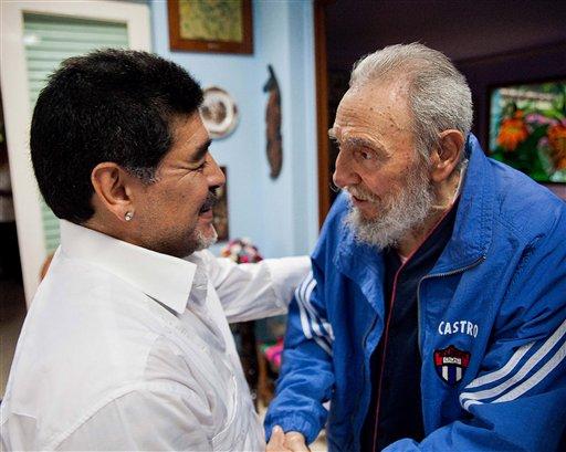Maradona visita a Fidel