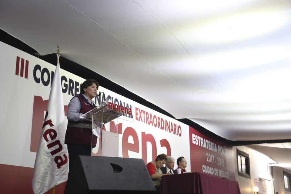Multan a Morena y a Delfina Gómez con más de 1.1 mdp por actos anticipados de campaña