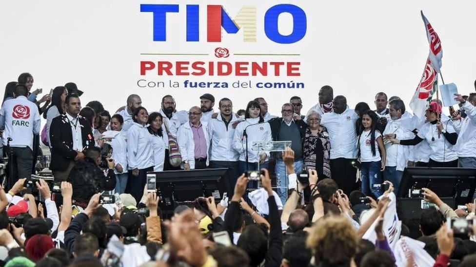 El partido político de las FARC lanza su campaña presidencial y legislativa en Colombia