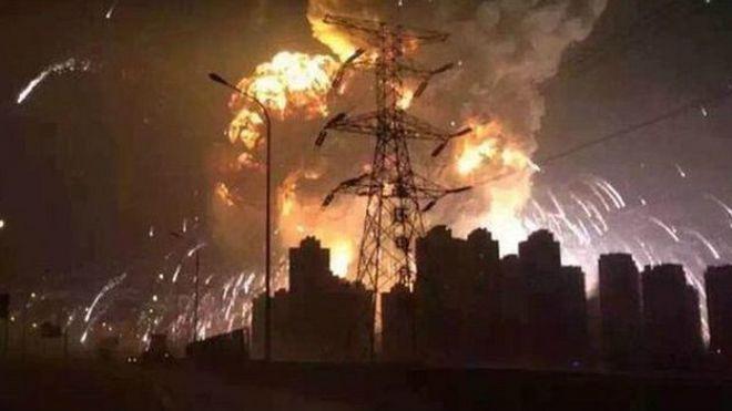 China: gran explosión en la ciudad de Tianjin