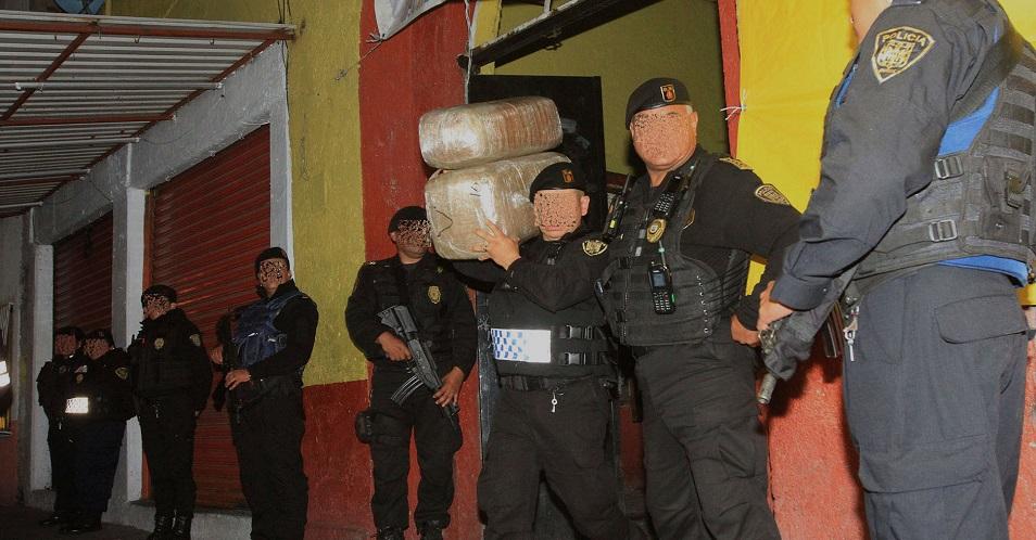 Policía de CDMX le quita a la Unión Tepito 3.5 toneladas de mariguana