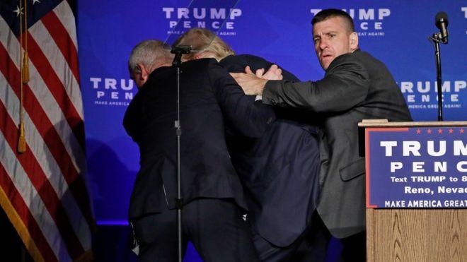 Servicio Secreto sacó a Trump del escenario tras un supuesto incidente de seguridad
