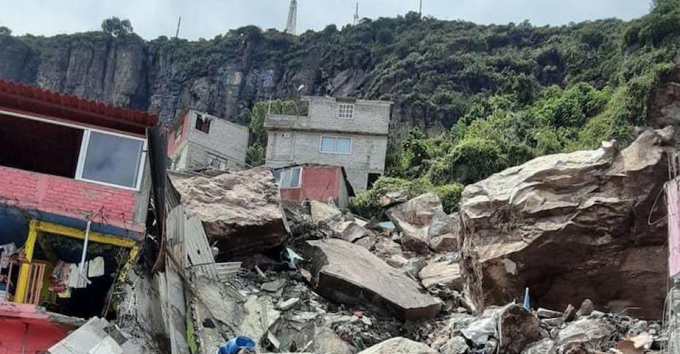 Derrumbe en el Cerro del Chiquihuite deja un muerto y al menos 3 personas desaparecidas