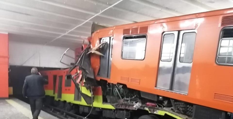Una persona muerta y 41 heridos por choque de trenes del Metro en la estación Tacubaya