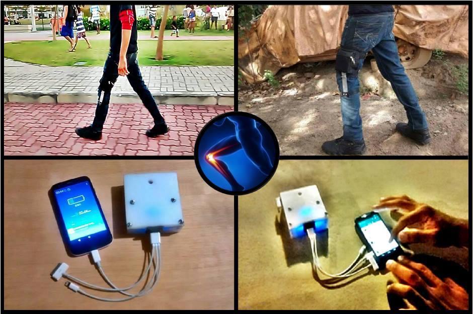 Ônix, el cargador de celular que funciona con el movimiento de rodillas