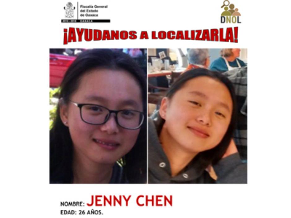 Jenny Chen, la mujer estadounidense que viajaba de mochilazo y desapareció en Oaxaca