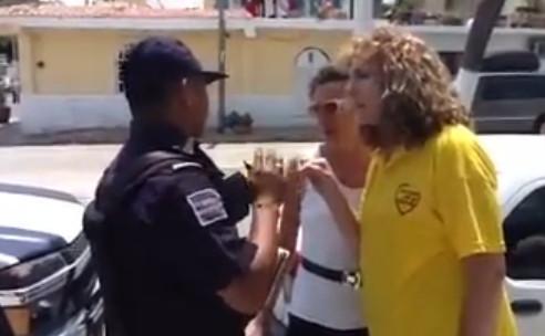 Senadora del PRD discute con policía y acusa “persecución política” en nuevo video