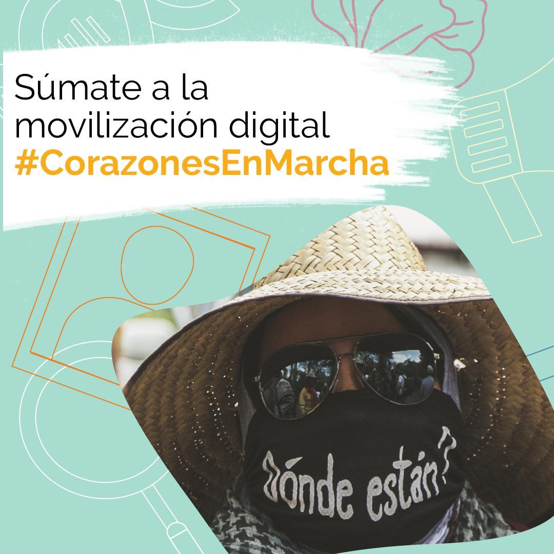 #CorazonesEnMarcha: Convocan a movilización digital el 10 de mayo por desaparecidos
