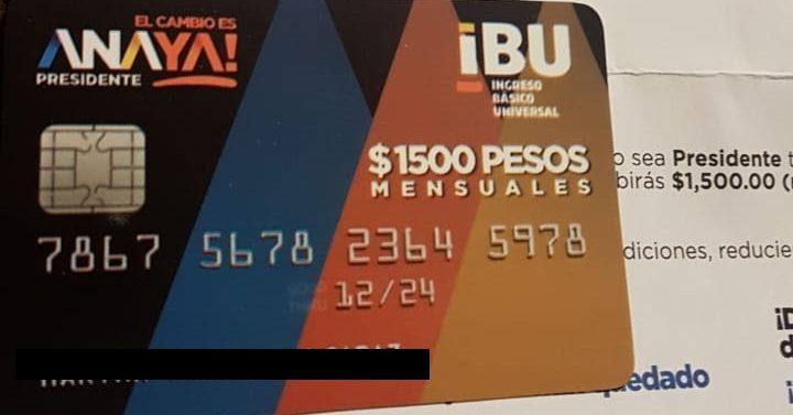 Comisión del INE avala las tarjetas donde Anaya ofrece que mexicanos reciban 1,500 pesos mensuales
