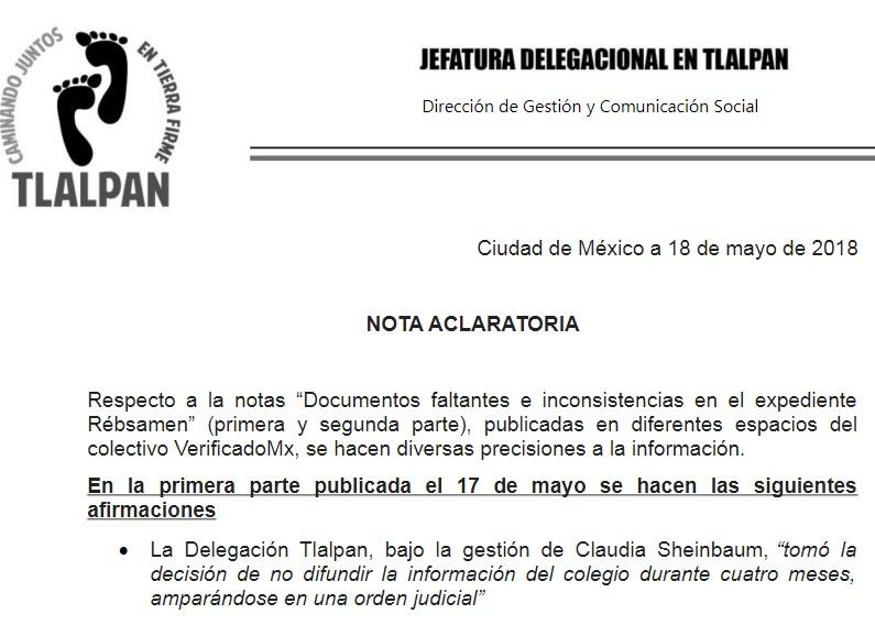 Caso Rébsamen: la respuesta de la delegación Tlalpan (tercera entrega)
