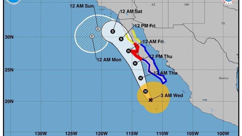 Huracán Kay se fortalece a categoría 2; causará lluvias fuertes en Baja California Sur, Sinaloa y Sonora