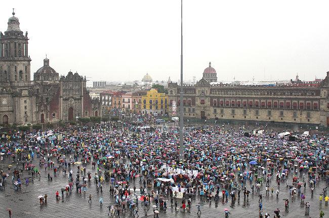 Así se vio el Zócalo a un año del caso Ayotzinapa