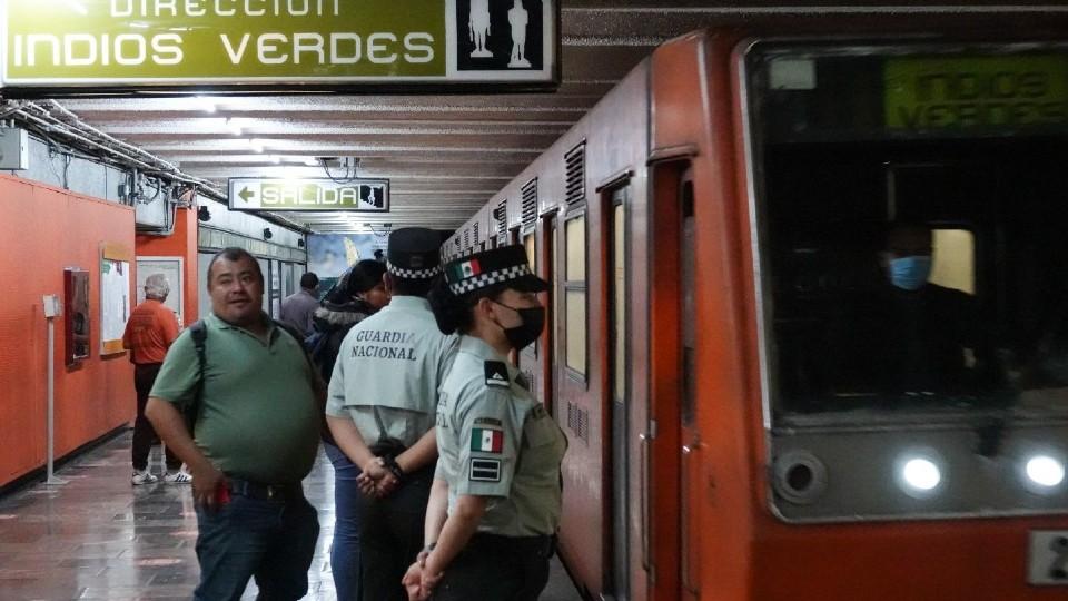 Disminuyen incidentes y robos en el Metro con presencia de Guardia Nacional: Sheinbaum 