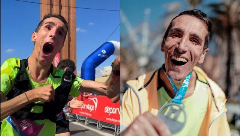 La increíble historia de Alex Roca: la primera persona con un 76% de discapacidad física en completar un maratón