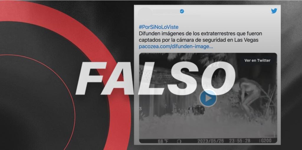 Falso que aterrizó un alien en Las Vegas, este video en realidad es una animación