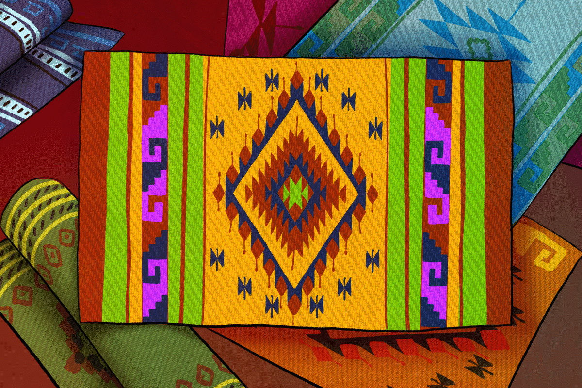 Conoce el significado detrás de las figuras en los tapetes zapotecas de Teotitlán del Valle