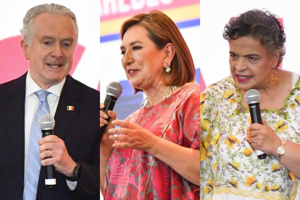 Xóchitl Gálvez, Beatriz Paredes y Santiago Creel son los tres finalistas del Frente Amplio por México