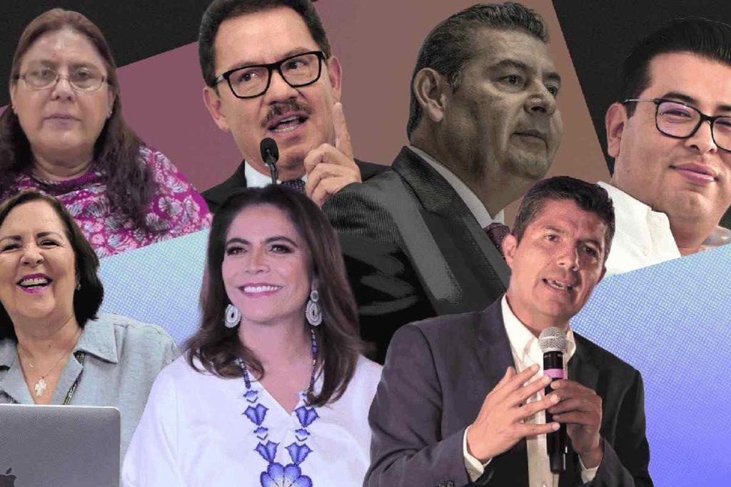 Ellos son los aspirantes de Morena y de la alianza PRI-PAN-PRD que buscan gobernar Puebla en 2024