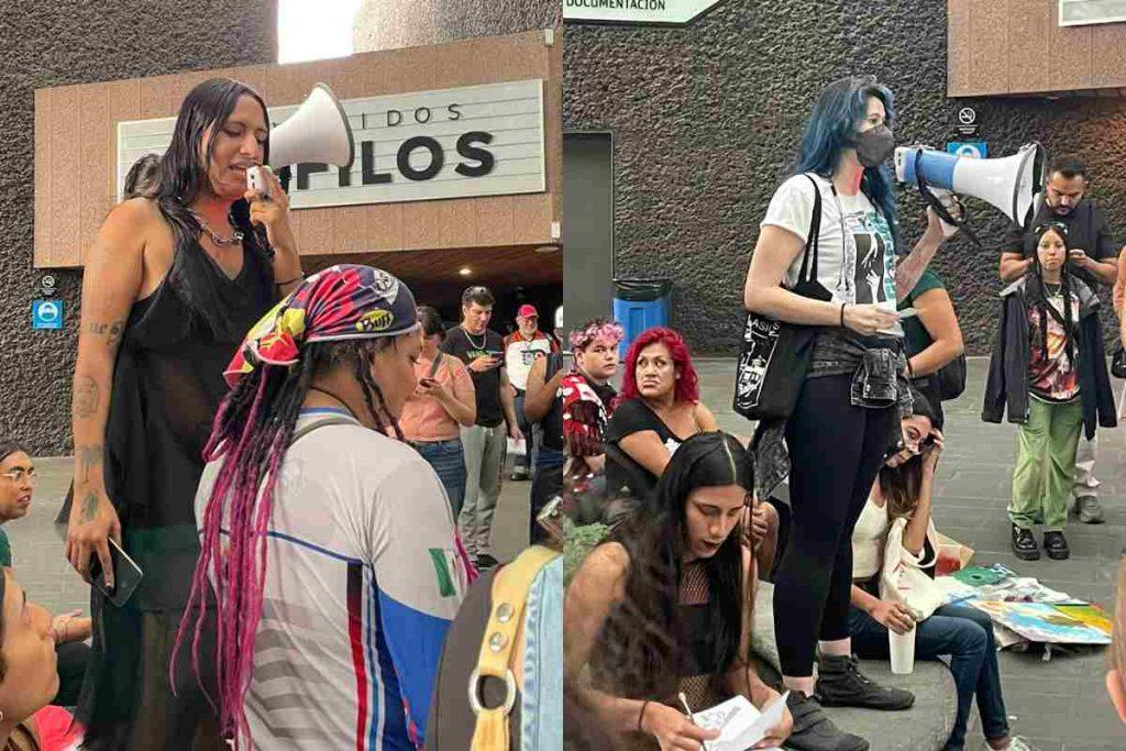 Activistas trans protestan en la Cineteca tras incidente de discriminación en los baños