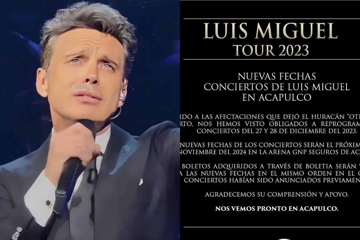 Luis Miguel pospone conciertos en Acapulco tras paso del huracán Otis: ahora serán en 2024