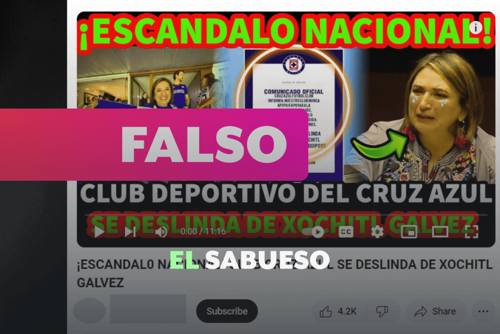 Falso que Cruz Azul ‘se deslinde’ de Xóchitl Gálvez en un comunicado