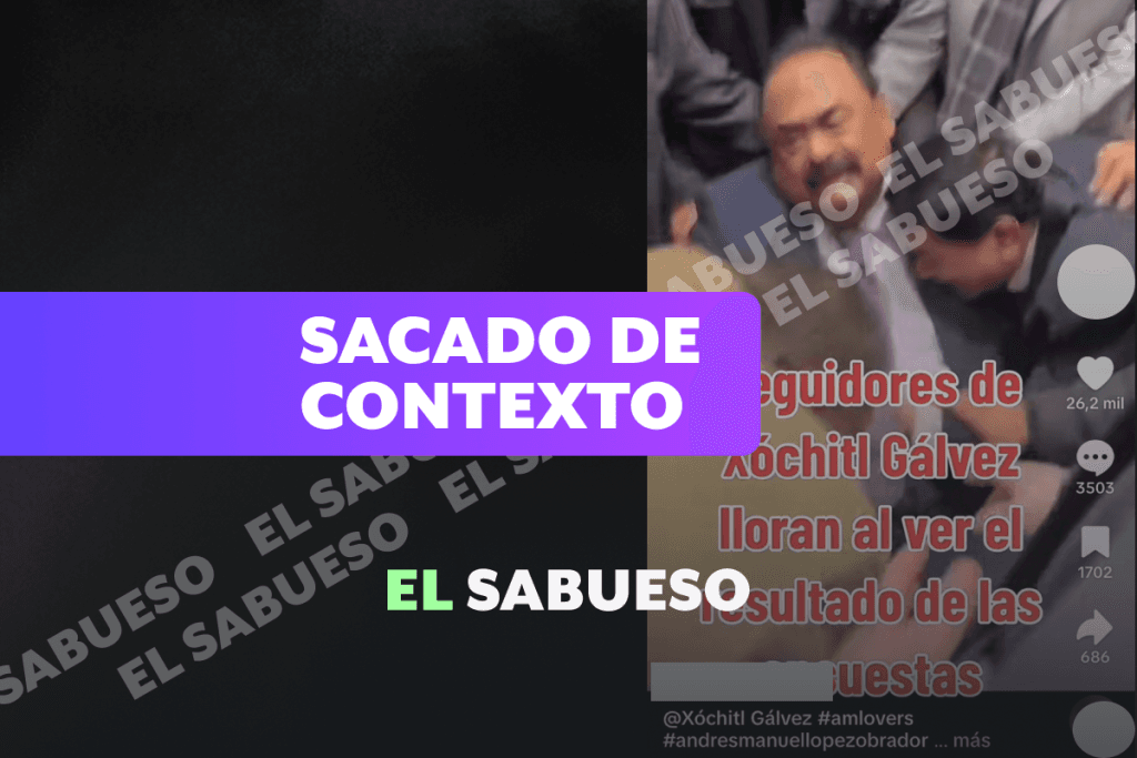 Este video no muestra a seguidores de Xóchitl Gálvez ‘llorando por las encuestas’, se trata de un político pakistaní