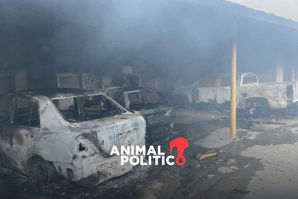 Abandonan cuerpos e incendian edificios y vehículos oficiales en Doctor Coss, Nuevo León