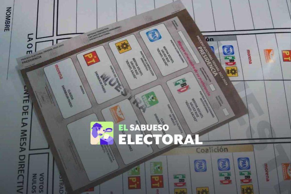 Así luce la boleta para la elección presidencial; ¿por qué Xóchitl Gálvez aparece primero?