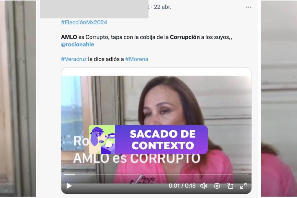 Video en que Rocío Nahle critica corrupción es de 2015, cuando el presidente era EPN