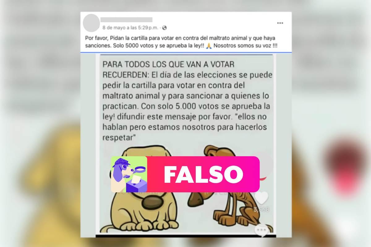 ¿En las elecciones del 2 de junio podremos votar también en contra del maltrato animal? Falso