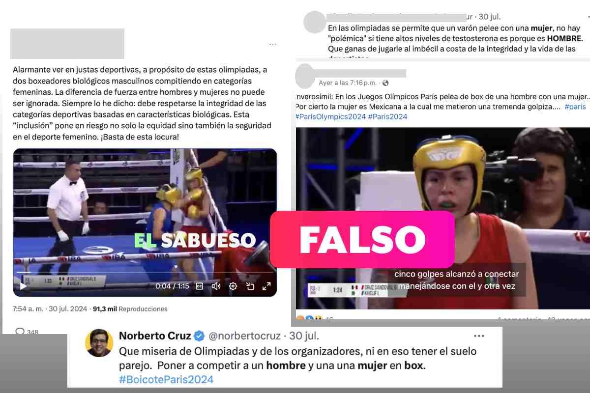 Falso que mujeres transexuales compitan por medalla de box en París 2024