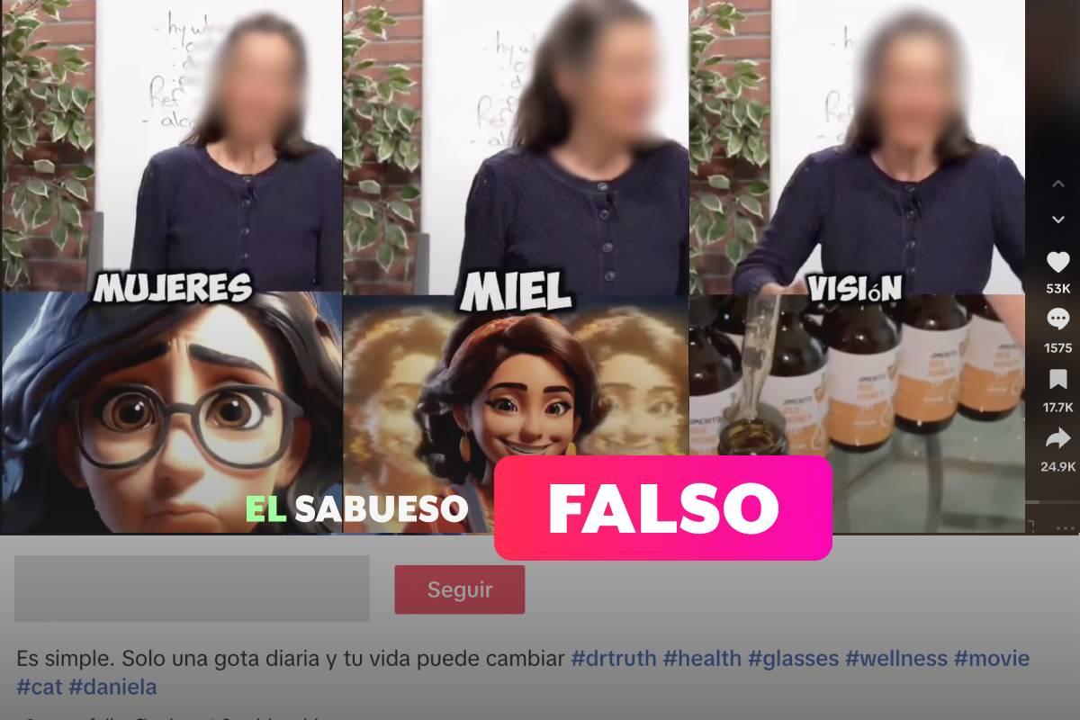 ¿Usar gotas de miel en los ojos hará que no necesites lentes? Falso