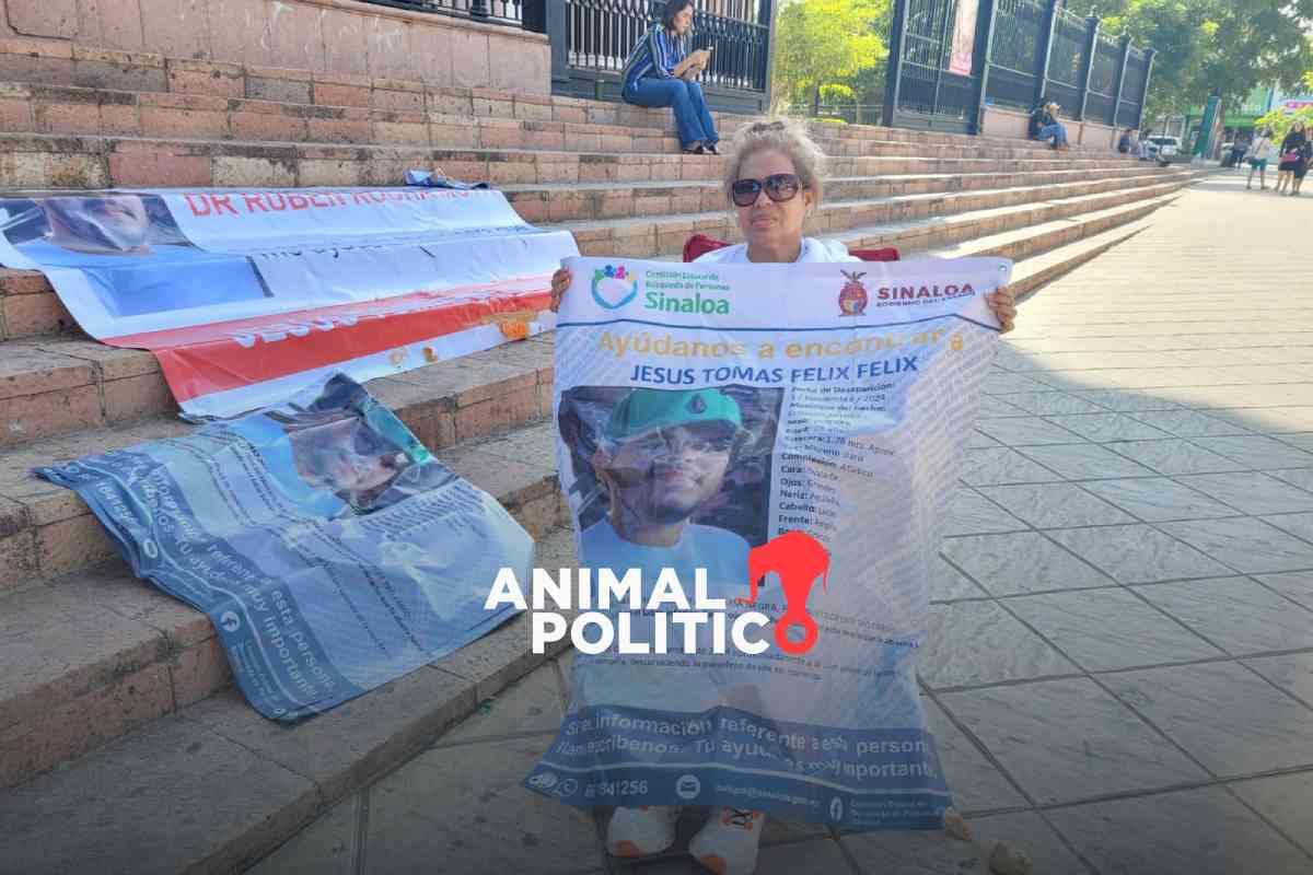 Madre hace huelga de hambre para exigir al gobierno de Sinaloa que su hijo desaparecido, Jesús Tomás Félix, regrese