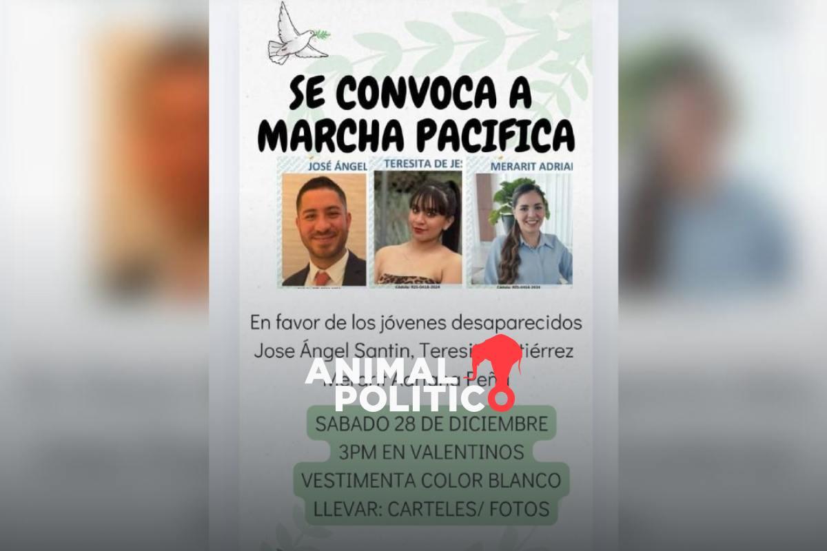 Desaparecen tres jóvenes en Mazatlán, Sinaloa; familiares convocan a marcha para exigir a las autoridades dar con su paradero