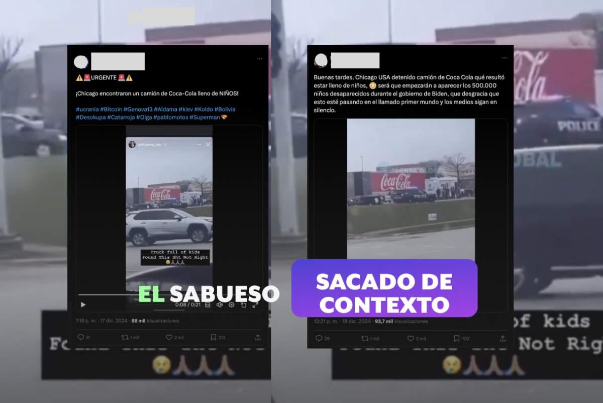 Video de camión no muestra rescate de niños, es una recolecta de juguetes