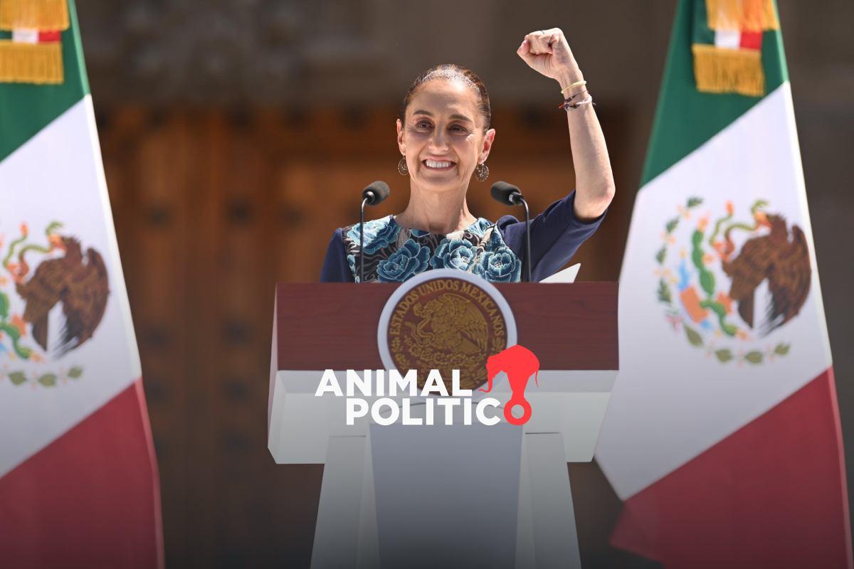 “Somos optimistas”: en un Zócalo lleno, Sheinbaum confía en que no se aplicarán los aranceles de Trump