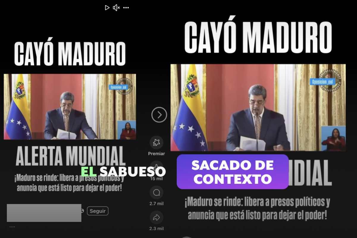 ¿Maduro anunció que está listo para dejar el poder? No, citó un discurso de Cipriano Castro