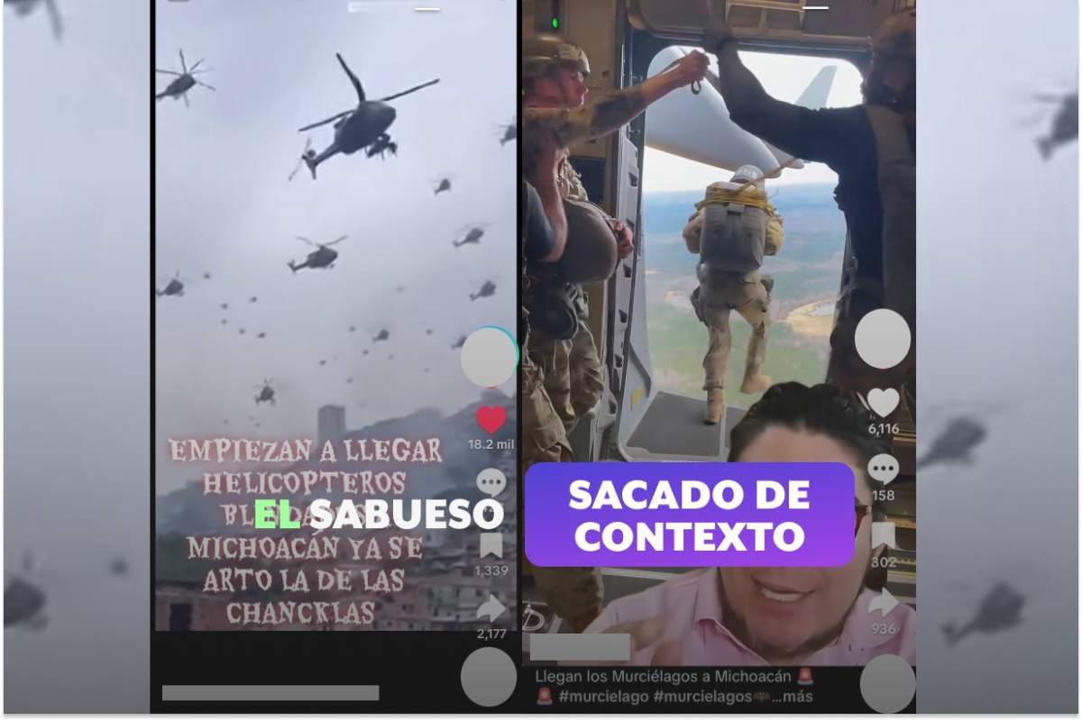La Sedena sí envió Murciélagos a Michoacán, pero los clips virales no corresponden a su despliegue