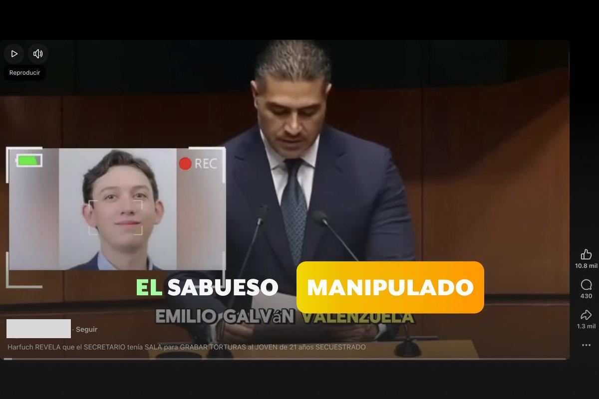 Este video de García Harfuch hablando sobre el caso de Carlos Emilio Galván está manipulado con IA