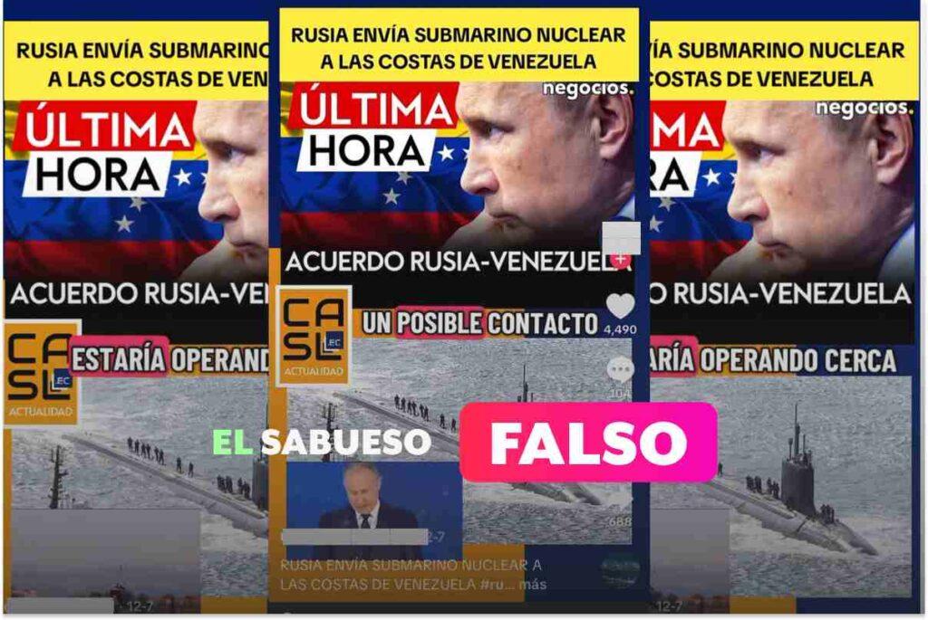 Un submarino nuclear ruso no cruzó el Caribe ni navega en las costas de Venezuela; esta foto se tomó en 2024 en Corea del Sur