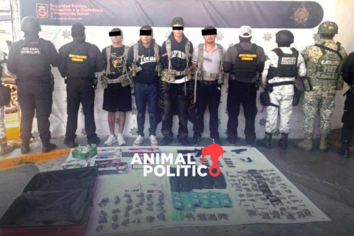 Detienen en Guadalupe, Nuevo León, a cuatro presuntos integrantes de un cártel mientras repartían juguetes a menores