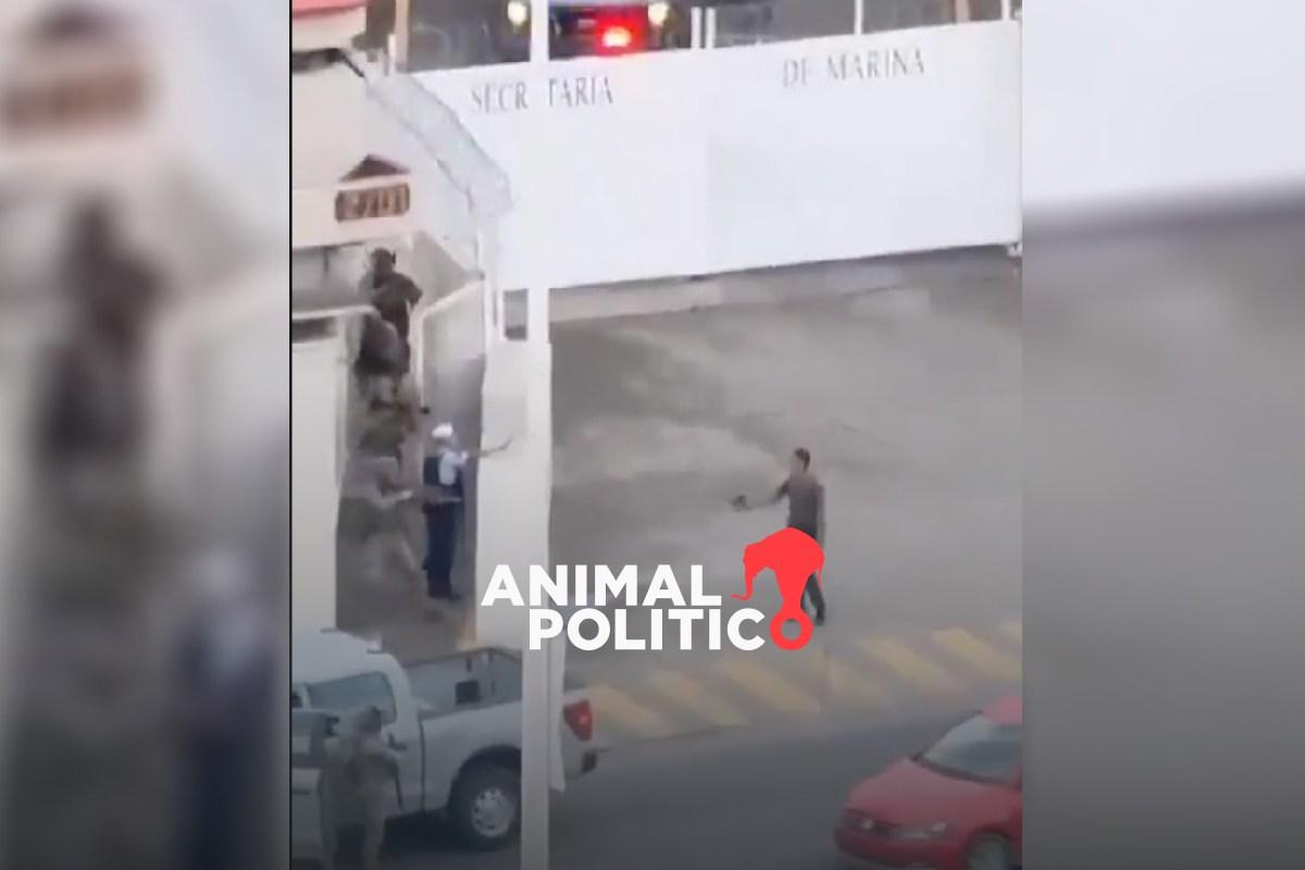 Elementos de la Marina disparan a sujeto que los amenazó con arma en Puerto Vallarta, Jalisco