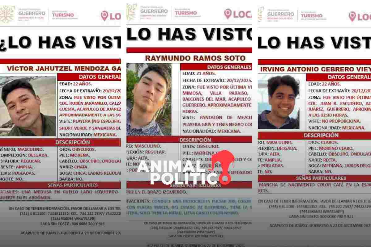 Reportan la desaparición de tres estudiantes del Instituto Tecnológico de Acapulco, Guerrero
