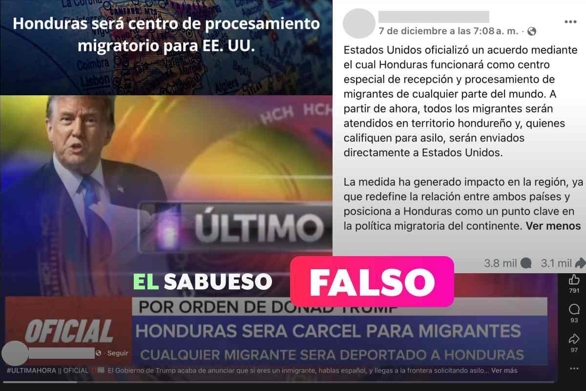 ¿Honduras será una cárcel para migrantes? Falso