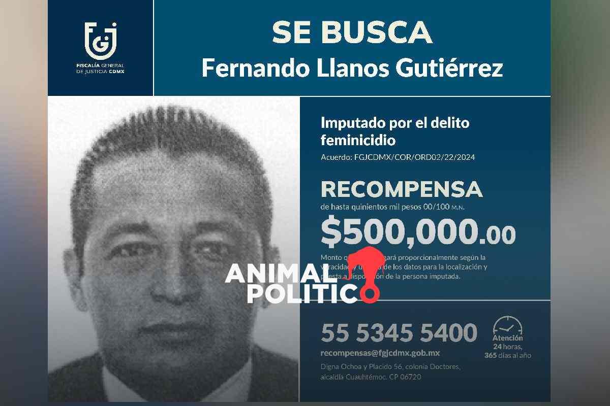 Ofrecen recompensa de 500 mil pesos por exdirector de la SCT acusado de matar a su pareja